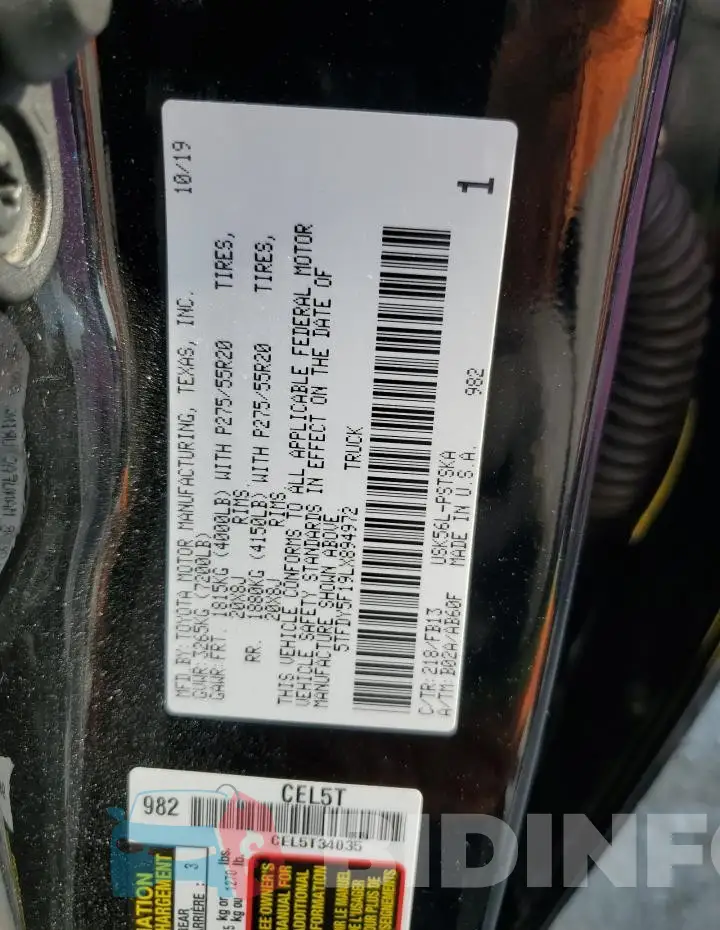 5TFDY5F19LX894972 Photo# 12