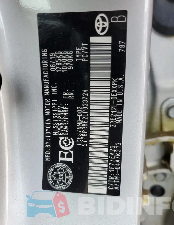 5YFBPRBE2LP033724 Photo# 12