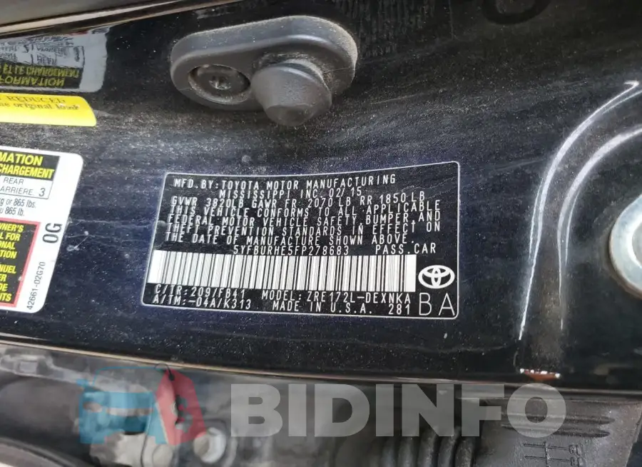 5YFBURHE5FP278683 Photo# 12