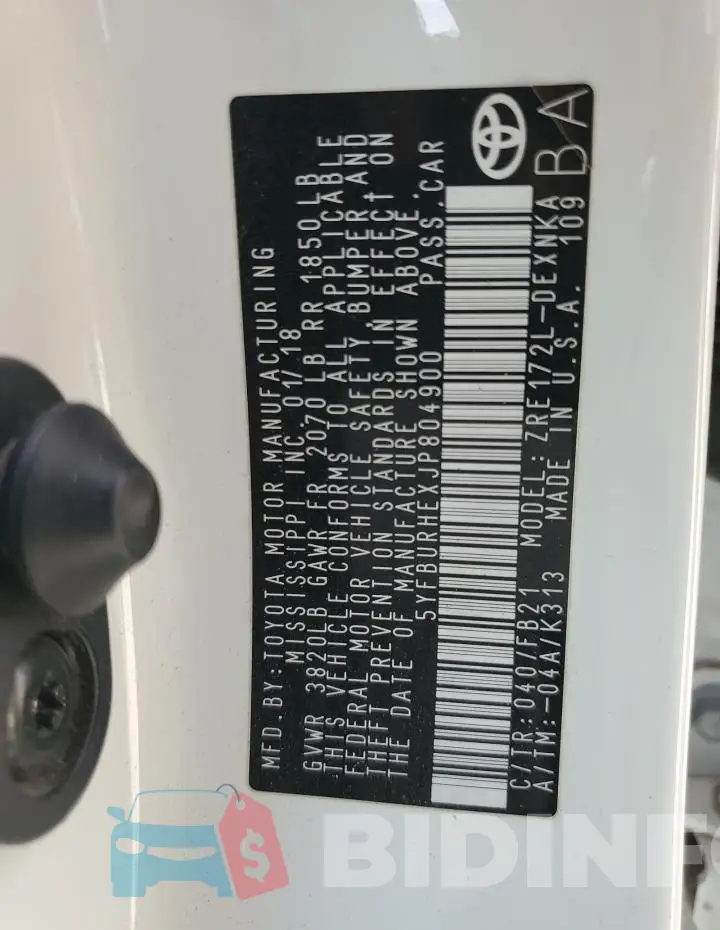 5YFBURHEXJP804900 Photo# 12