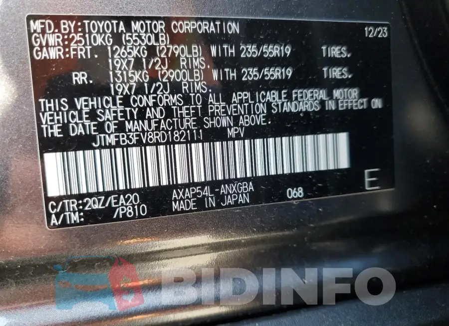 JTMFB3FV8RD182111 Photo# 13