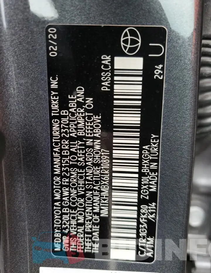 NMTKHMBX6LR108917 Photo# 13