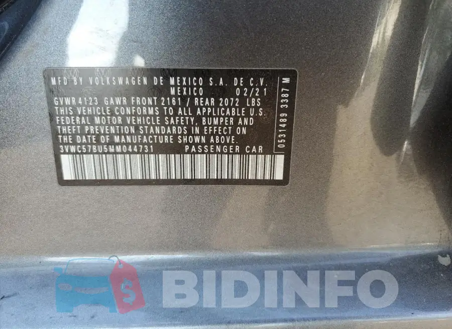 3VWC57BU5MM044731 Photo# 13
