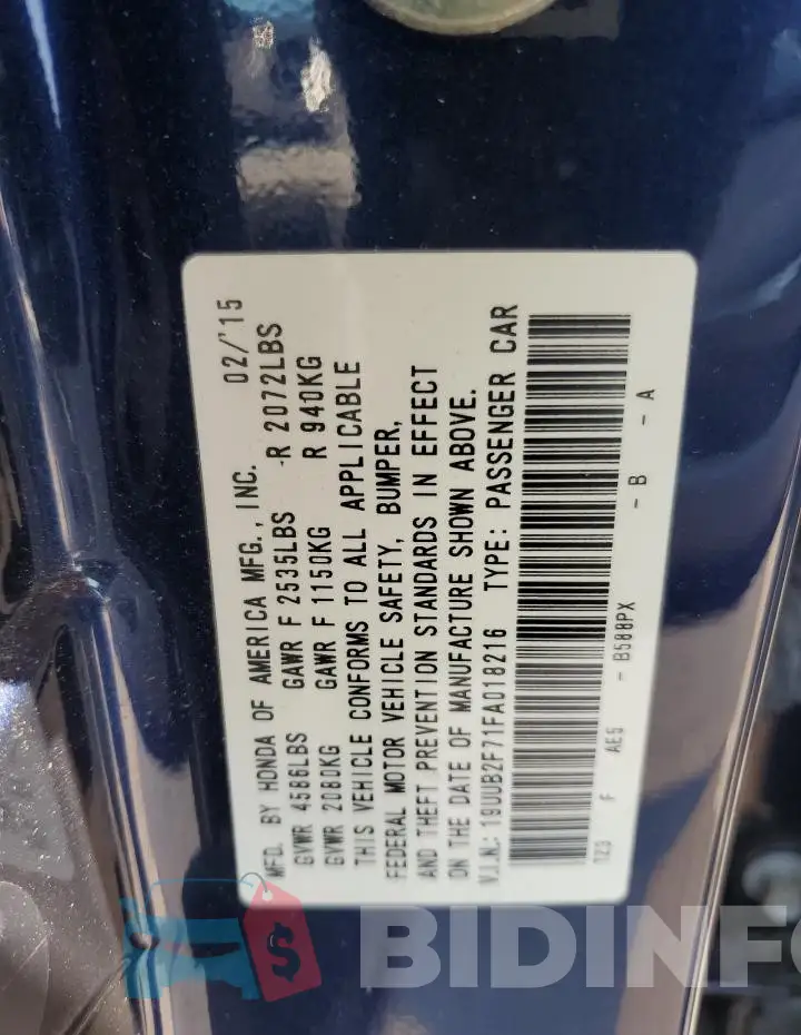 19UUB2F71FA018216 Photo# 12