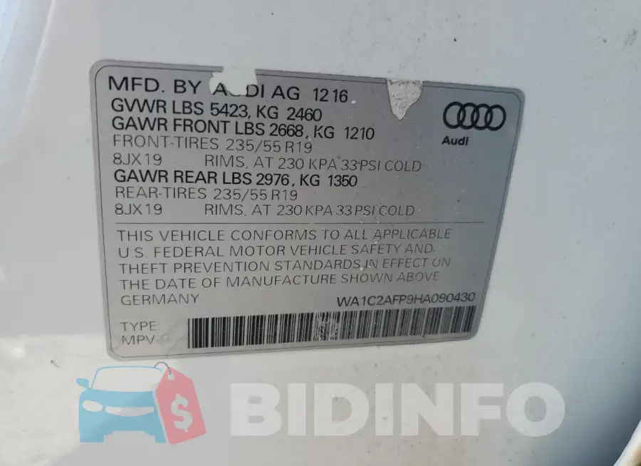 WA1C2AFP9HA090430 Photo# 12