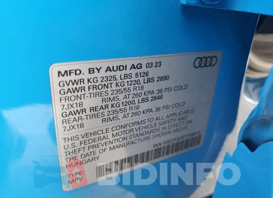 WA1DECF3XP1109019 Photo# 13
