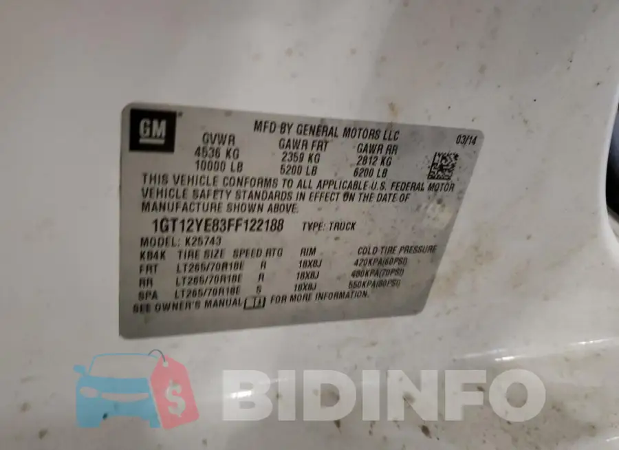 1GT12YE83FF122188 Photo# 12