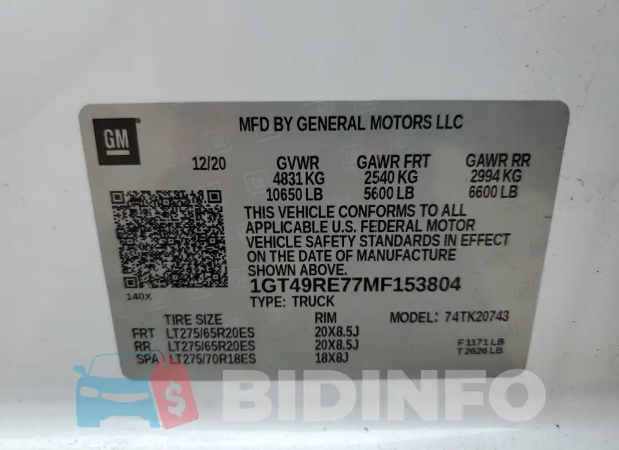 1GT49RE77MF153804 Photo# 12