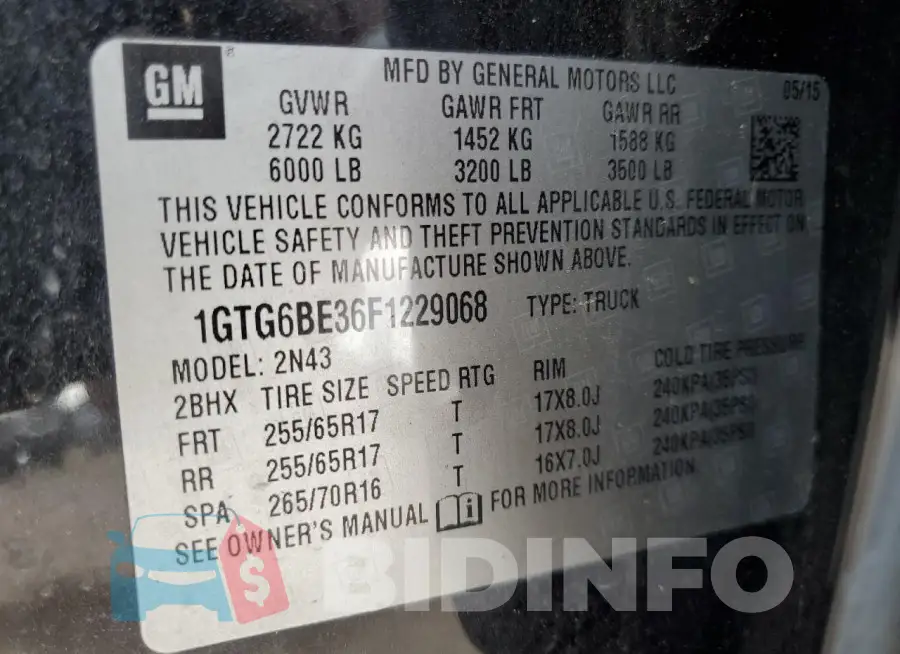 1GTG6BE36F1229068 Photo# 12