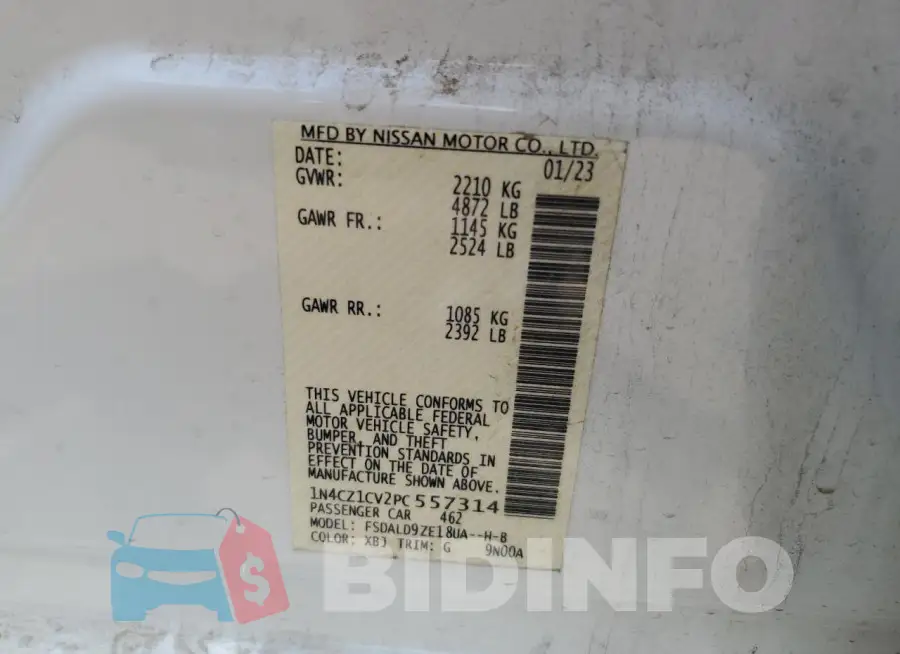 1N4CZ1CV2PC557314 Photo# 12