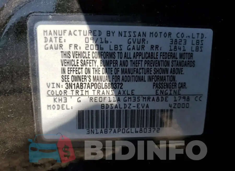3N1AB7AP0GL680372 Photo# 12