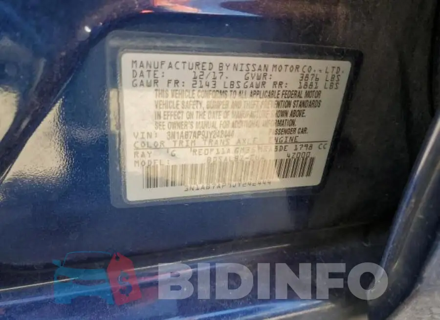 3N1AB7AP9JY242444 Photo# 12