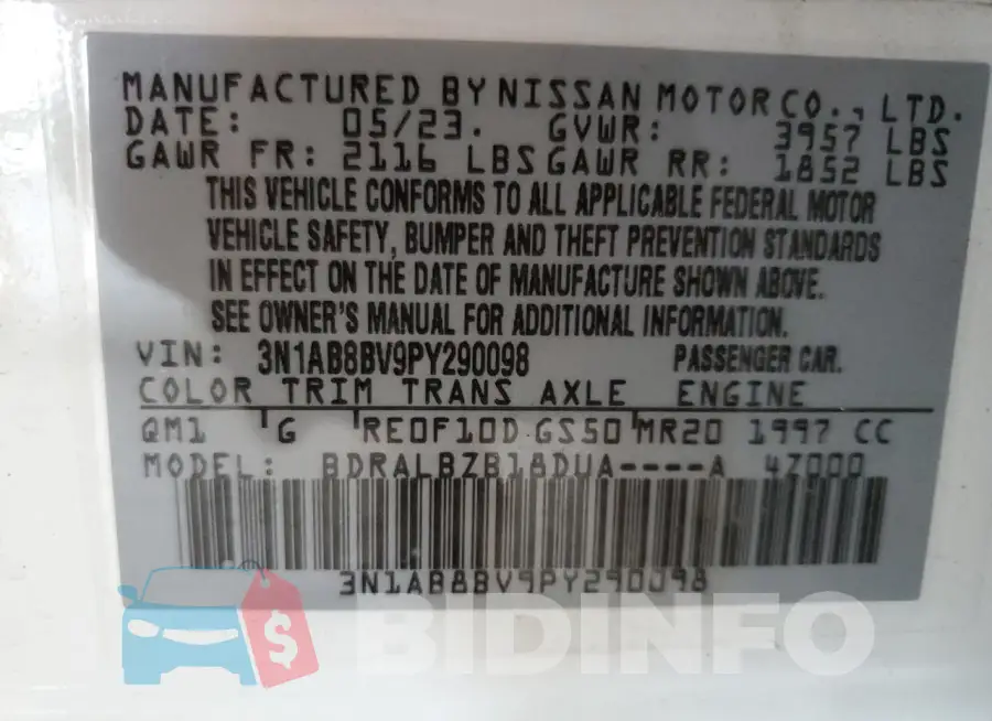 3N1AB8BV9PY290098 Photo# 12