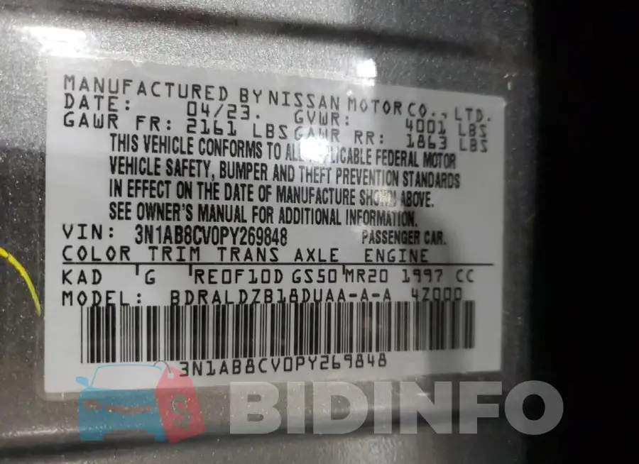 3N1AB8CV0PY269848 Photo# 12