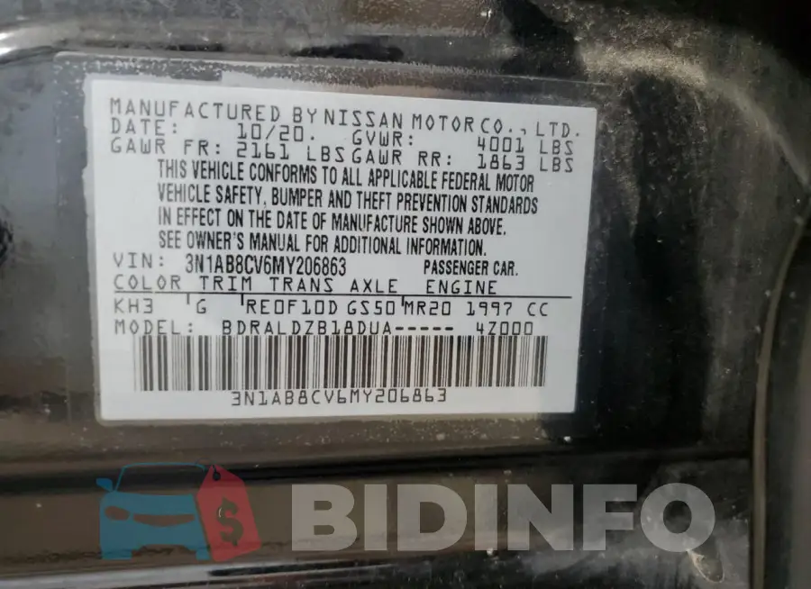 3N1AB8CV6MY206863 Photo# 12