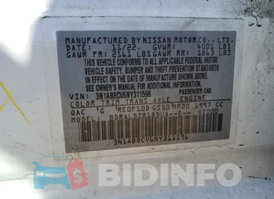 3N1AB8CV6NY311596 Photo# 12