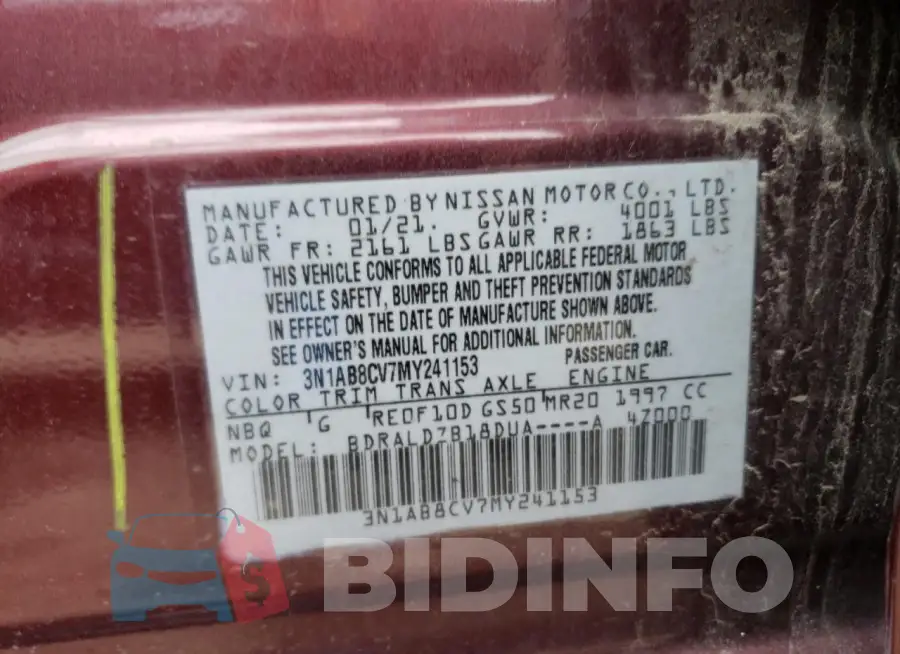 3N1AB8CV7MY241153 Photo# 13