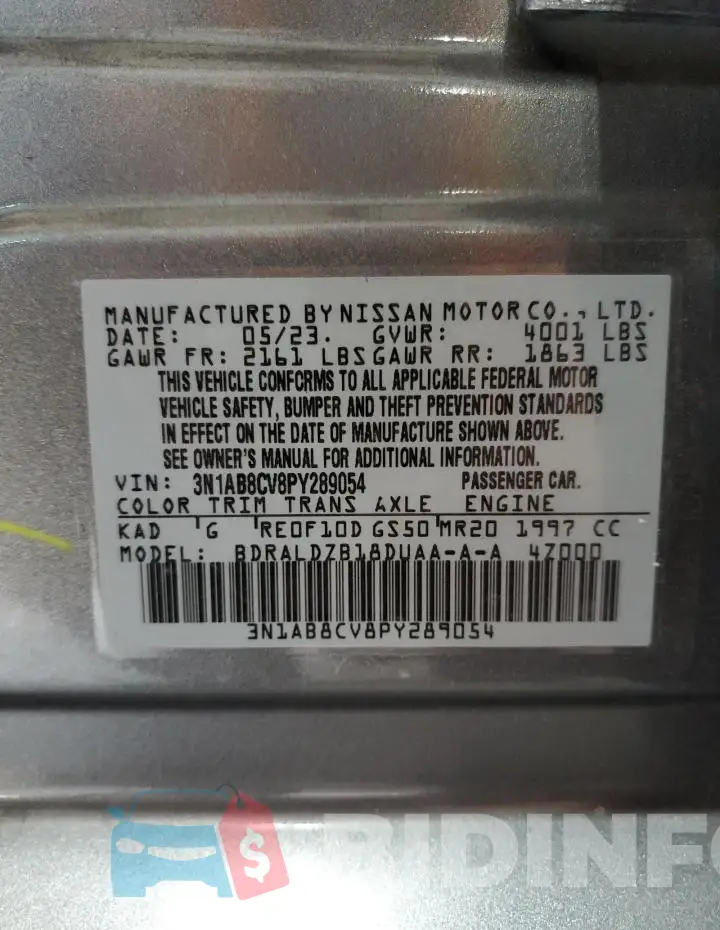 3N1AB8CV8PY289054 Photo# 12