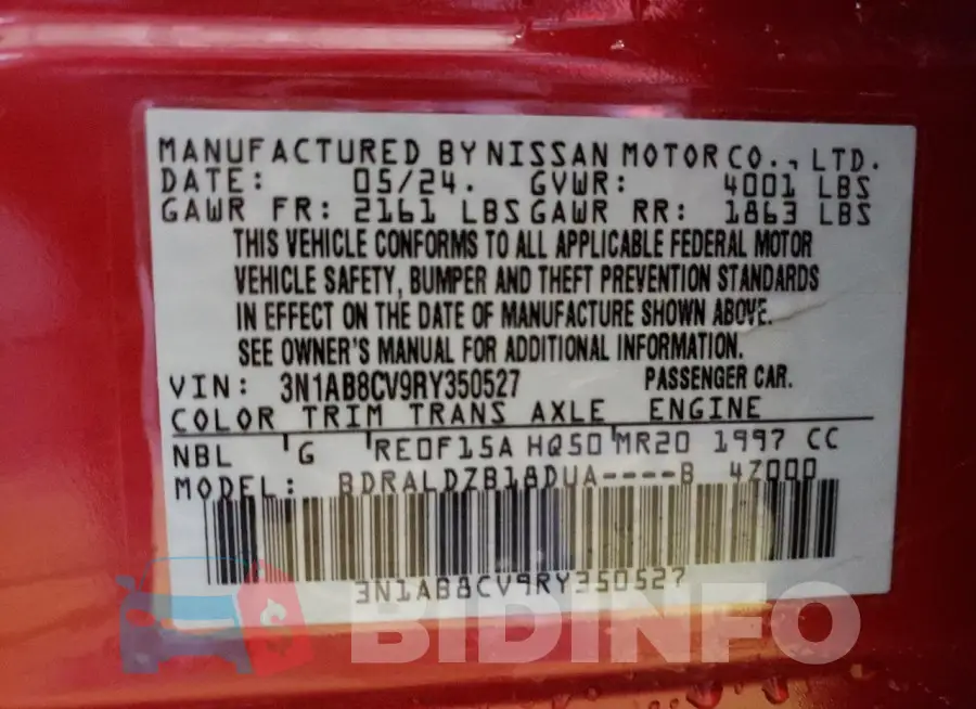 3N1AB8CV9RY350527 Photo# 12