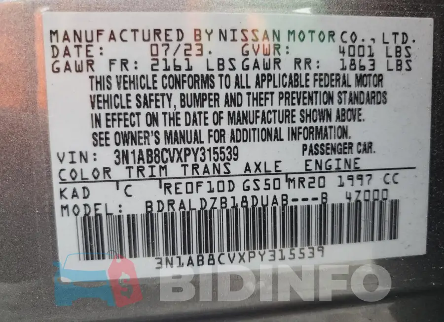3N1AB8CVXPY315539 Photo# 12