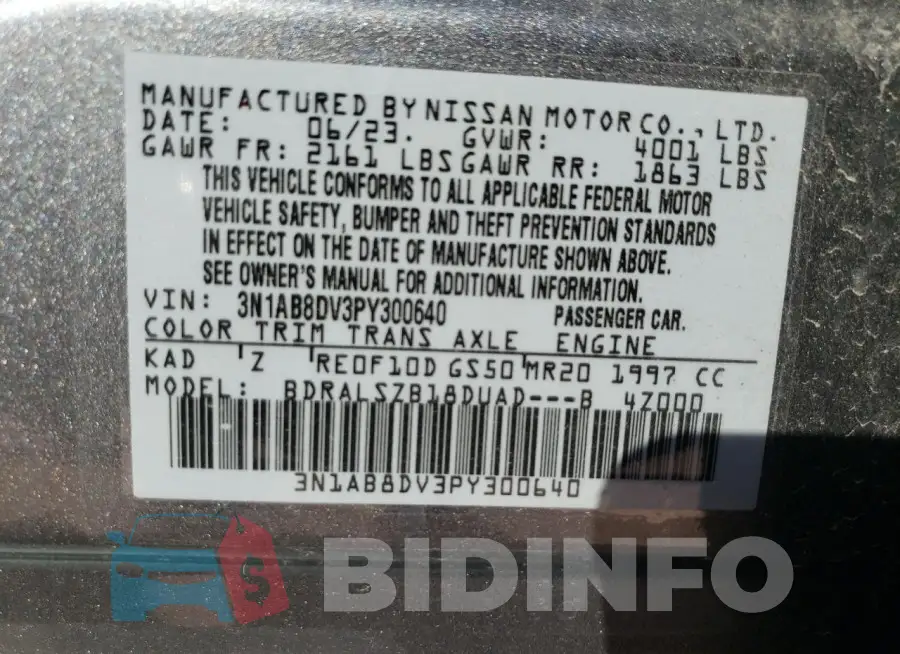 3N1AB8DV3PY300640 Photo# 13