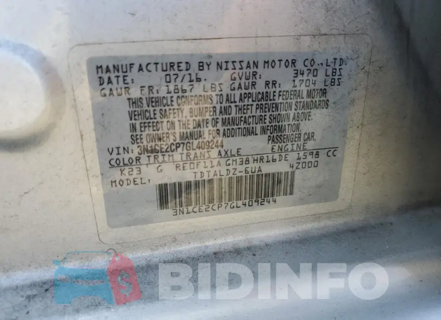 3N1CE2CP7GL409244 Photo# 12