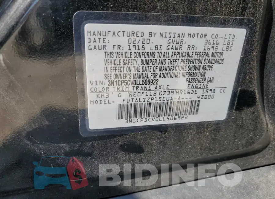 3N1CP5CV0LL506922 Photo# 12