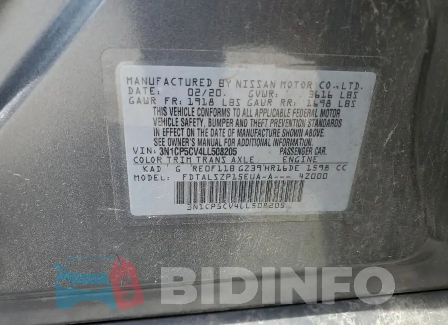 3N1CP5CV4LL508205 Photo# 13