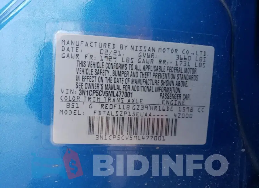 3N1CP5CV5ML477001 Photo# 13
