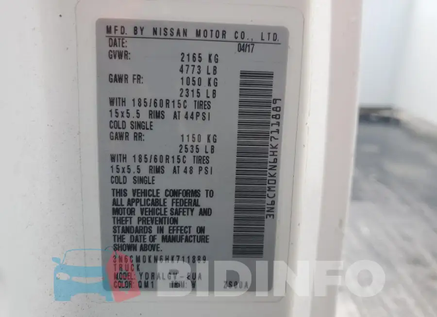 3N6CM0KN6HK711889 Photo# 13