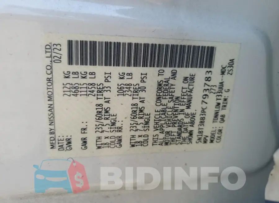 5N1BT3BB3PC793783 Photo# 13