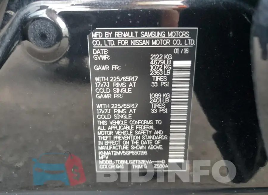 KNMAT2MV5GP650196 Photo# 13