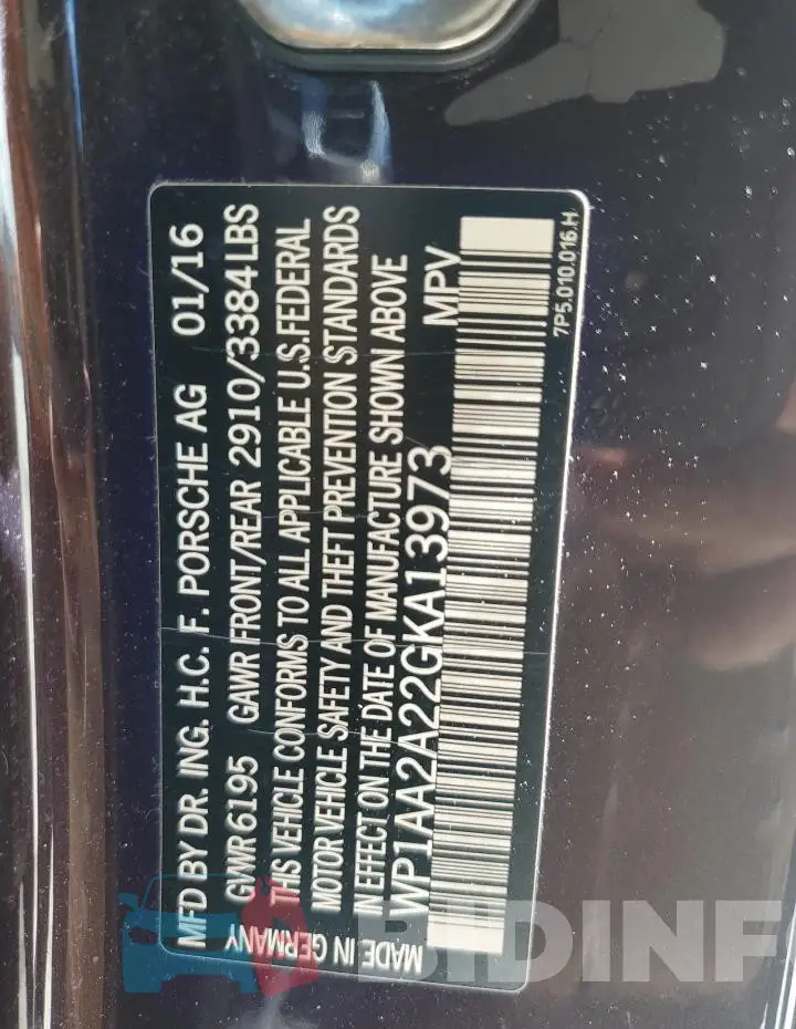 WP1AA2A22GKA13973 Photo# 13