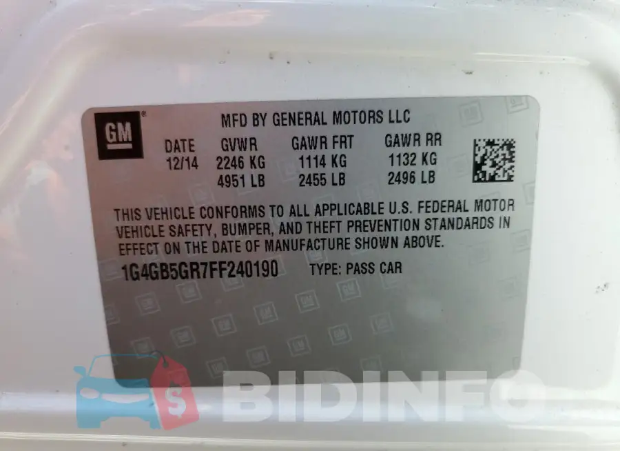 1G4GB5GR7FF240190 Photo# 13