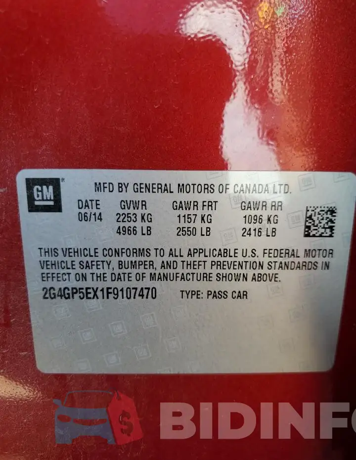 2G4GP5EX1F9107470 Photo# 12