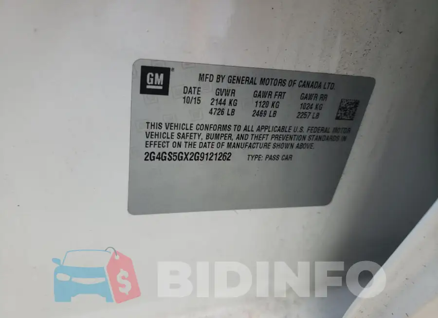 2G4GS5GX2G9121262 Photo# 12