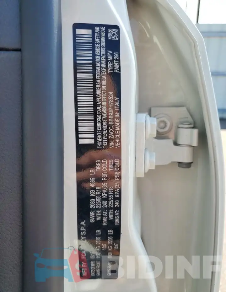 ZACCJBBB9JPH78524 Photo# 14