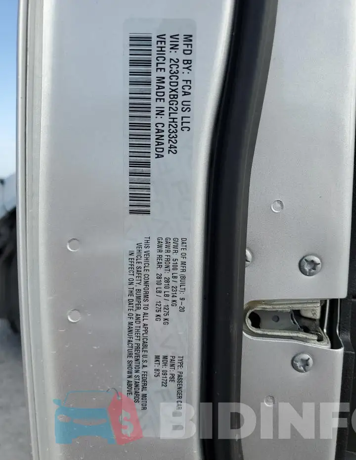 2C3CDXBG2LH233242 Photo# 12