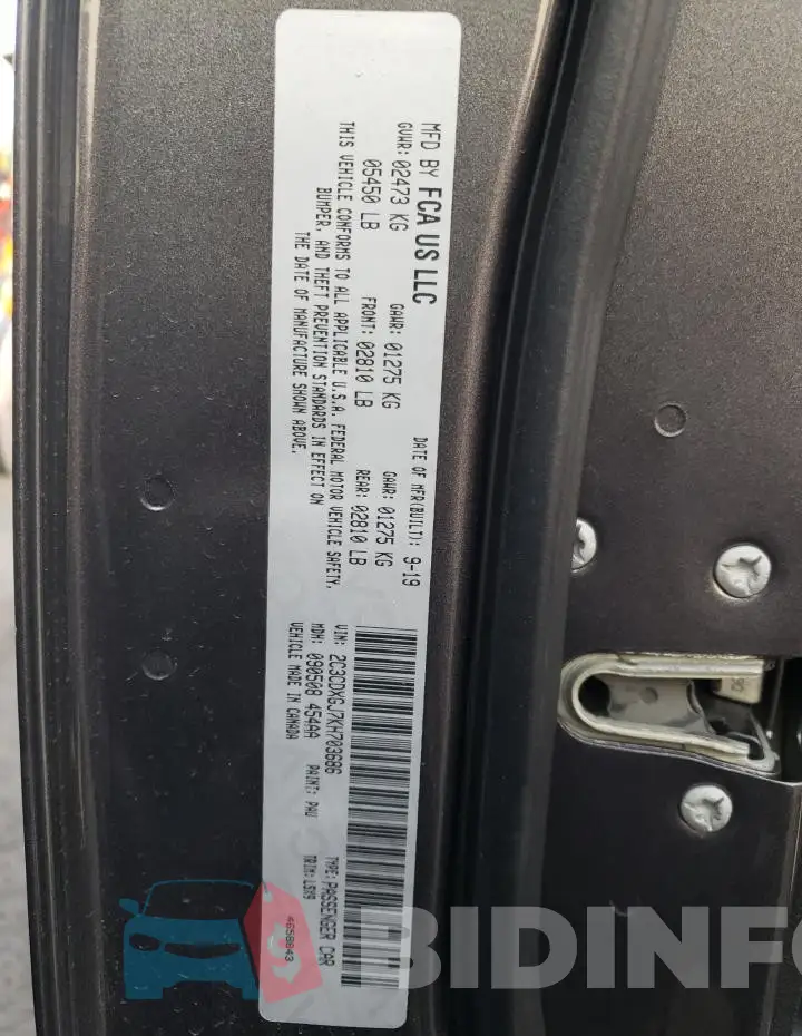 2C3CDXGJ7KH703686 Photo# 12