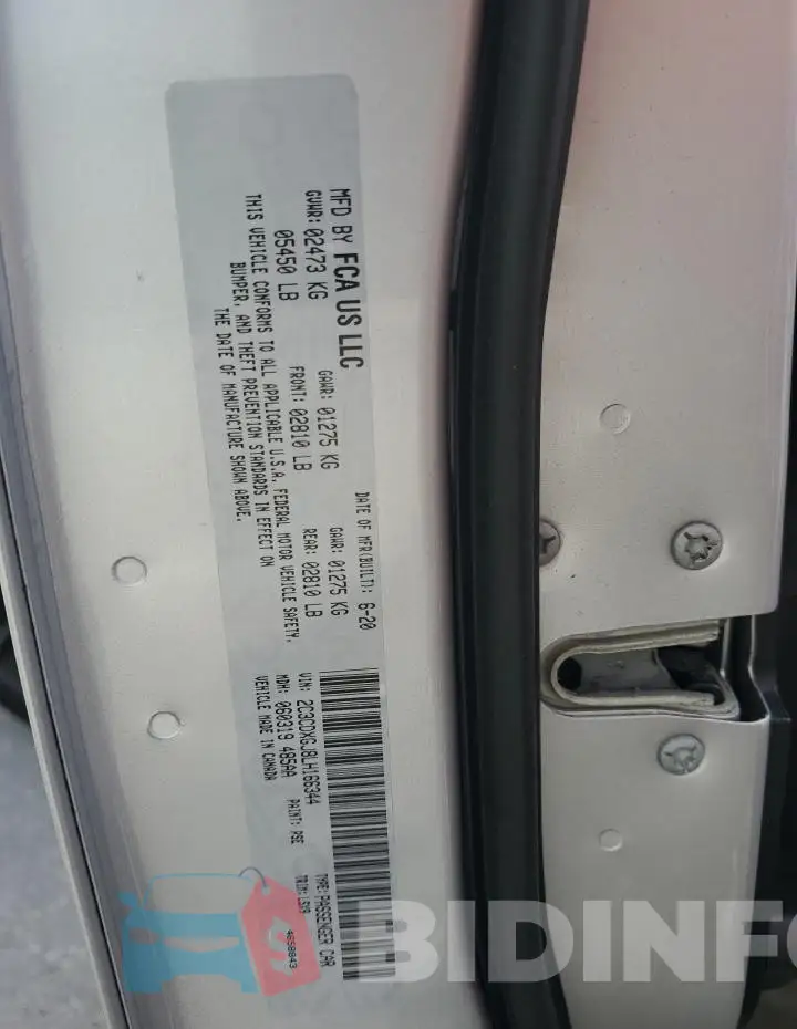 2C3CDXGJ8LH166344 Photo# 12