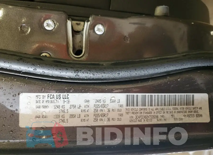 3C4PDCAB2HT539206 Photo# 13