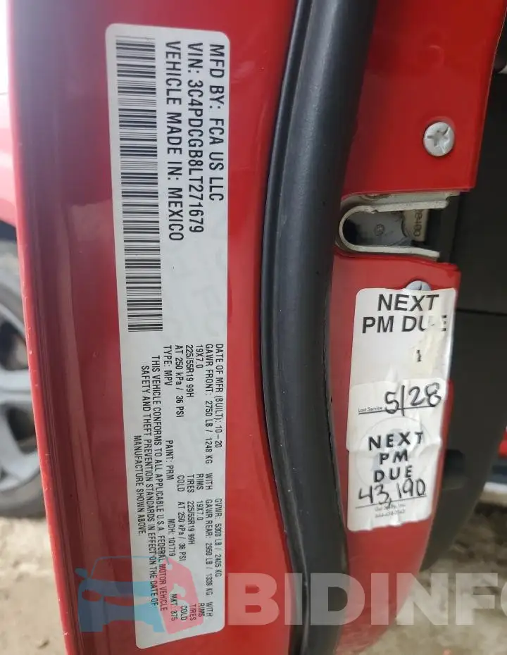 3C4PDCGB8LT271679 Photo# 13
