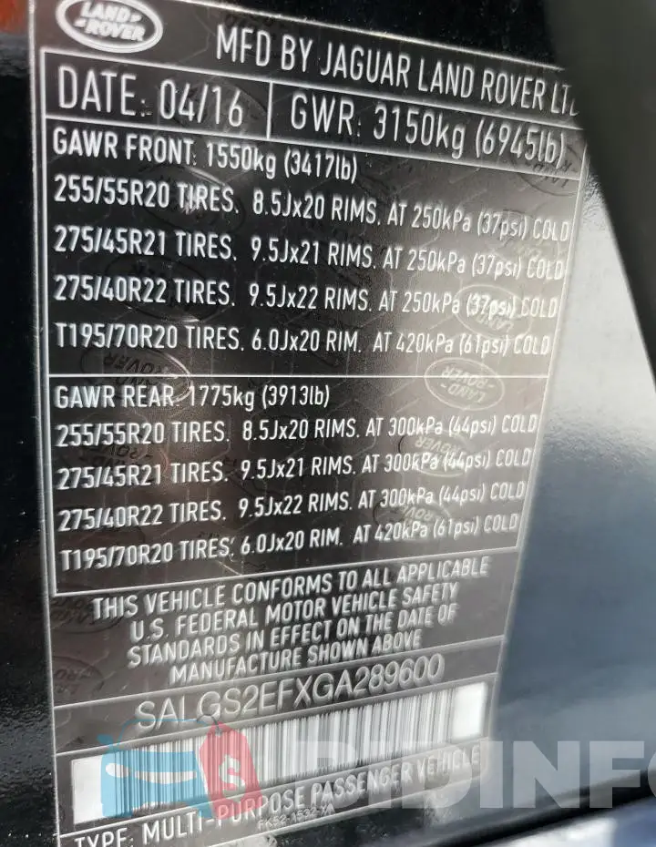 SALGS2EFXGA289600 Photo# 12