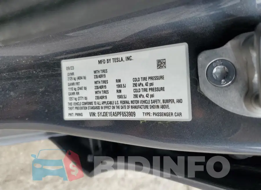 5YJ3E1EA5PF653909 Photo# 12