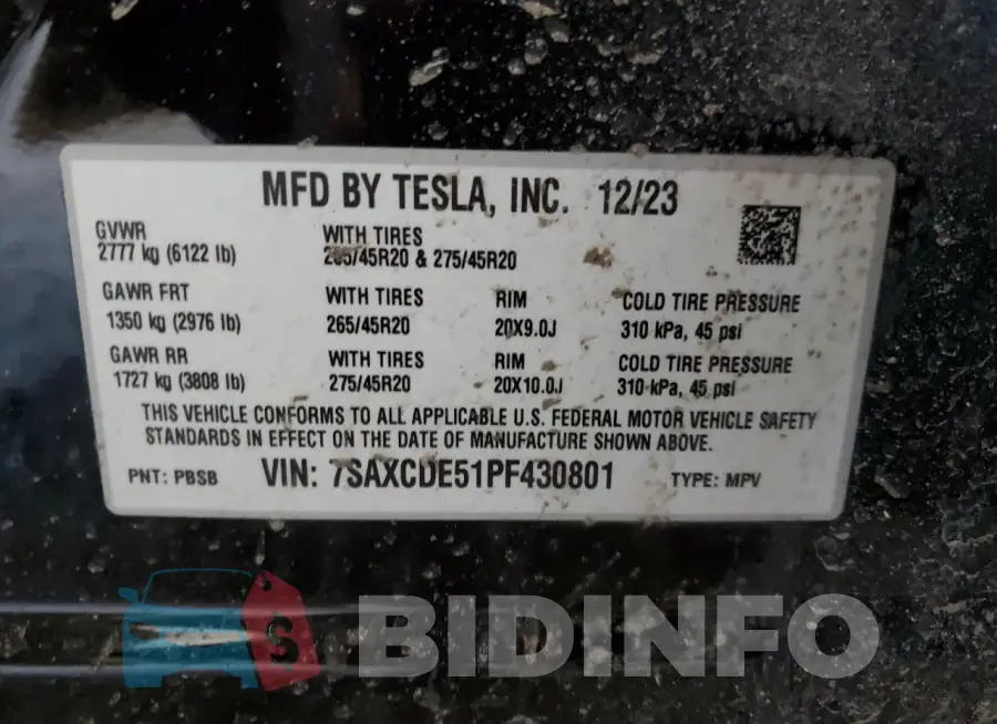 7SAXCDE51PF430801 Photo# 13