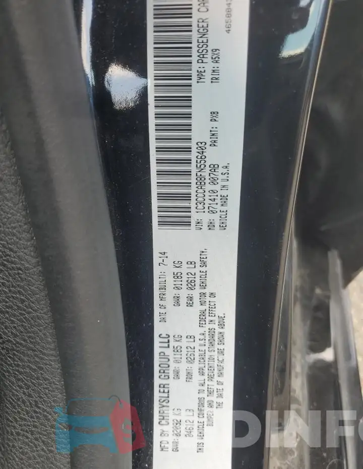 1C3CCCAB8FN556403 Photo# 12