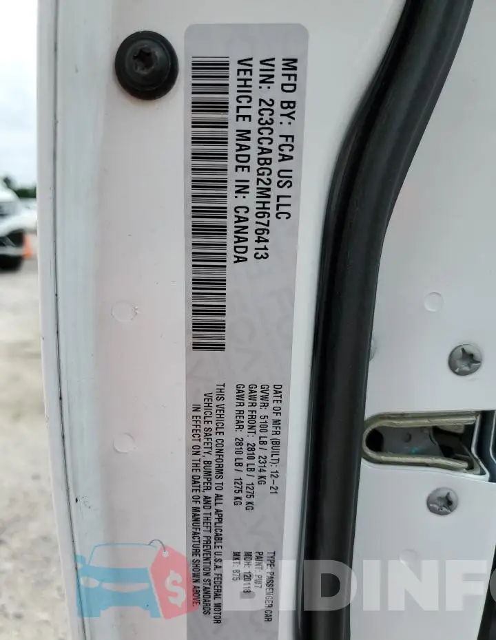 2C3CCABG2MH676413 Photo# 12