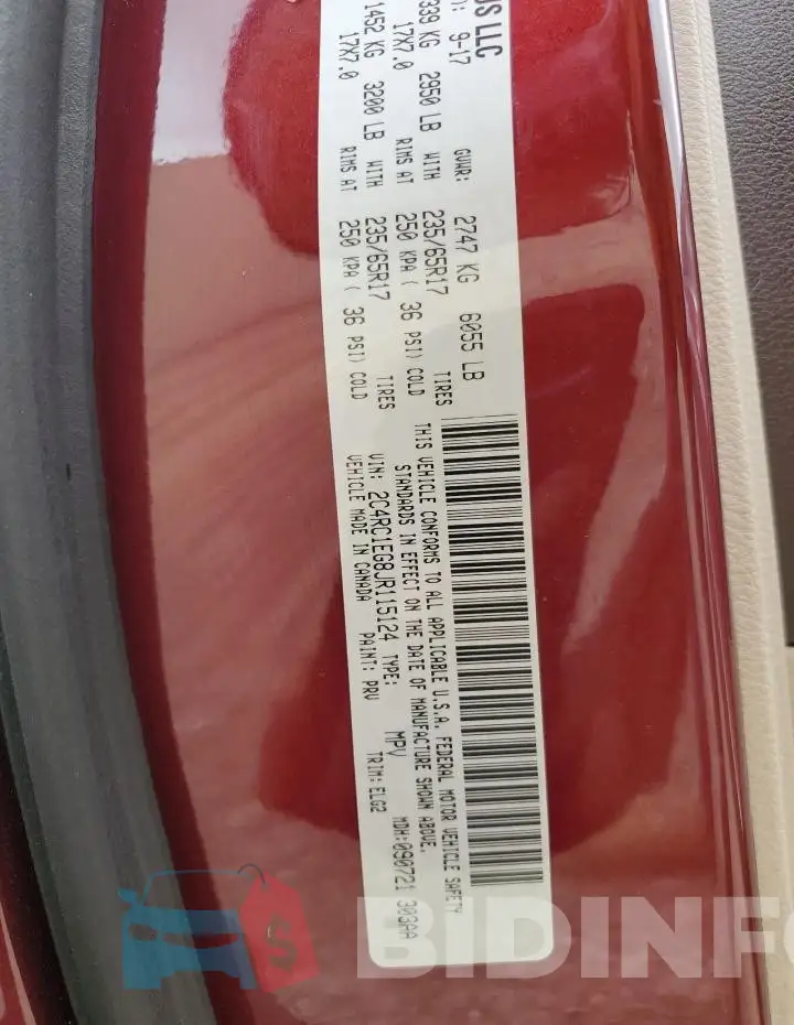 2C4RC1EG8JR115124 Photo# 13