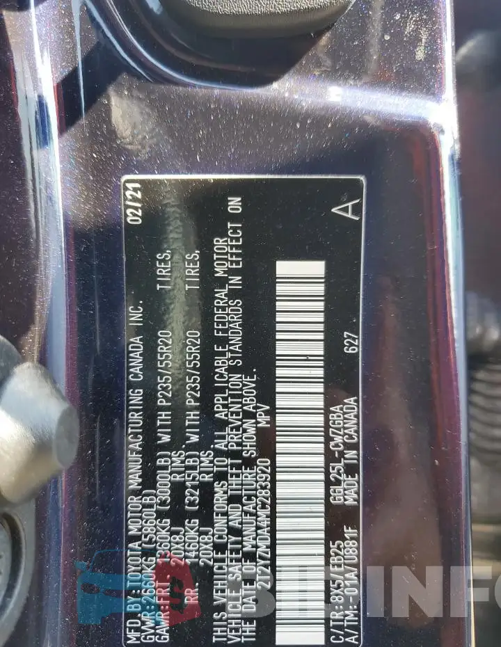 2T2YZMDA4MC283920 Photo# 12