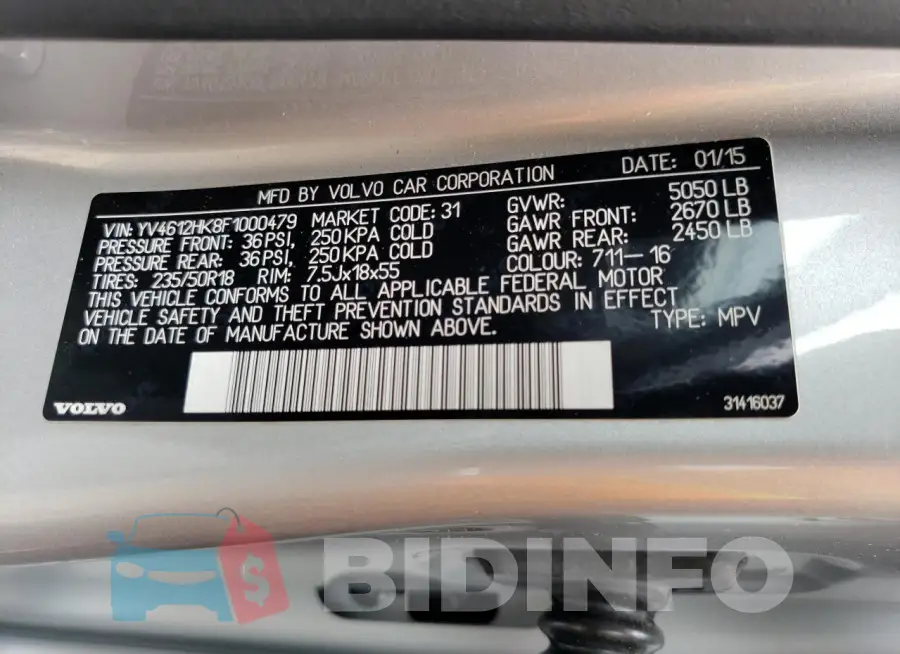 YV4612HK8F1000479 Photo# 12